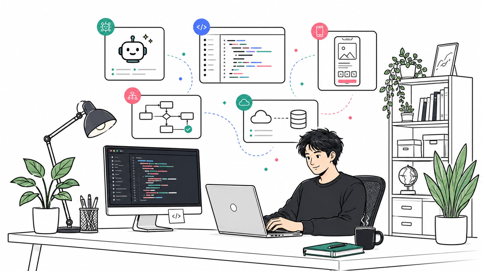 運用しながら改善を続けているイメージ
